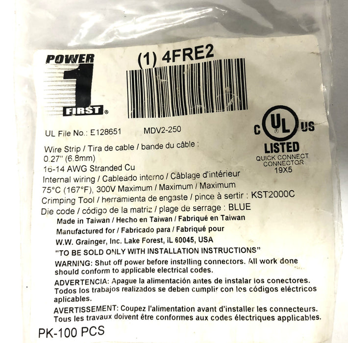 Power First Wire Strip 4FRE2 [Lot of 100] NOS