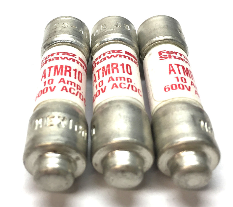 Ferraz Shawmut 10Amp/600V Fast Acting Fuse ATMR10 [Lot of 3] NOS