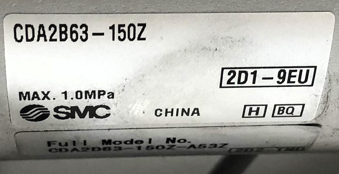 SMC Tie Rod Pneumatic Cylinder CDA2B63-150Z NOS