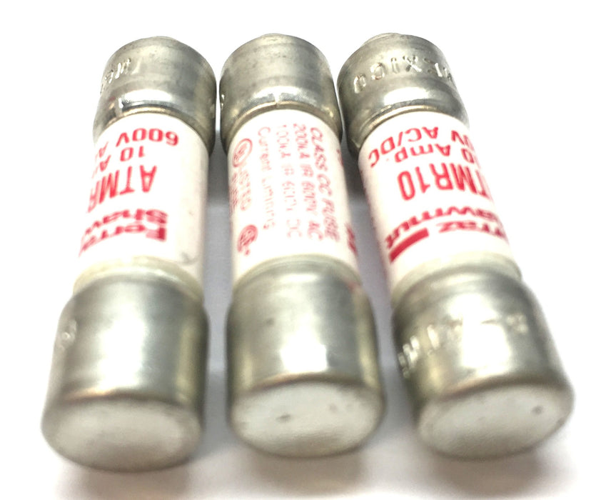 Ferraz Shawmut 10Amp/600V Fast Acting Fuse ATMR10 [Lot of 3] NOS
