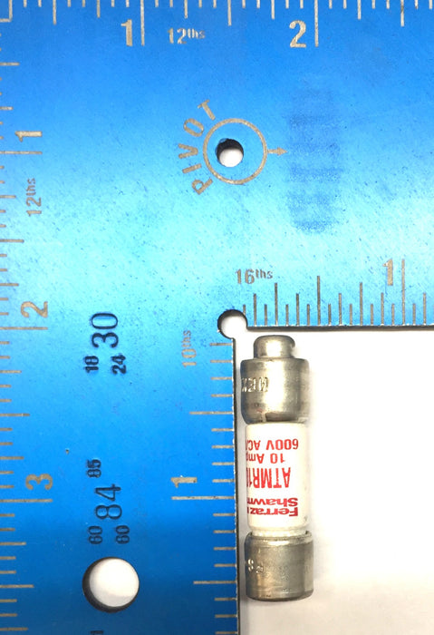 Ferraz Shawmut 10Amp/600V Fast Acting Fuse ATMR10 [Lot of 3] NOS