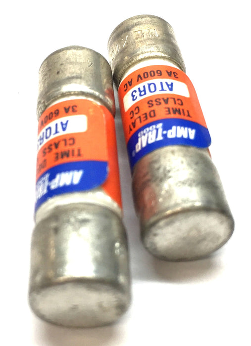 Amp-Trap 2000 3Amp/600VAC Time-Delay Fuse ATQR3 [Lot of 2] NOS