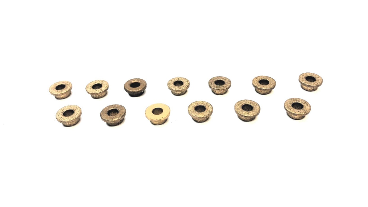 Unbranded 6mm x 10mm x 6mm x 14mm x 2mm Flanged Bronze Bushing [Lot of 13] NOS