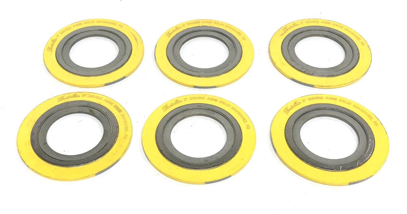 Flexitallic 2 Inch 300/600 ASME B16.20 Gasket 304/304/SEL FG [Lot of 6] NOS