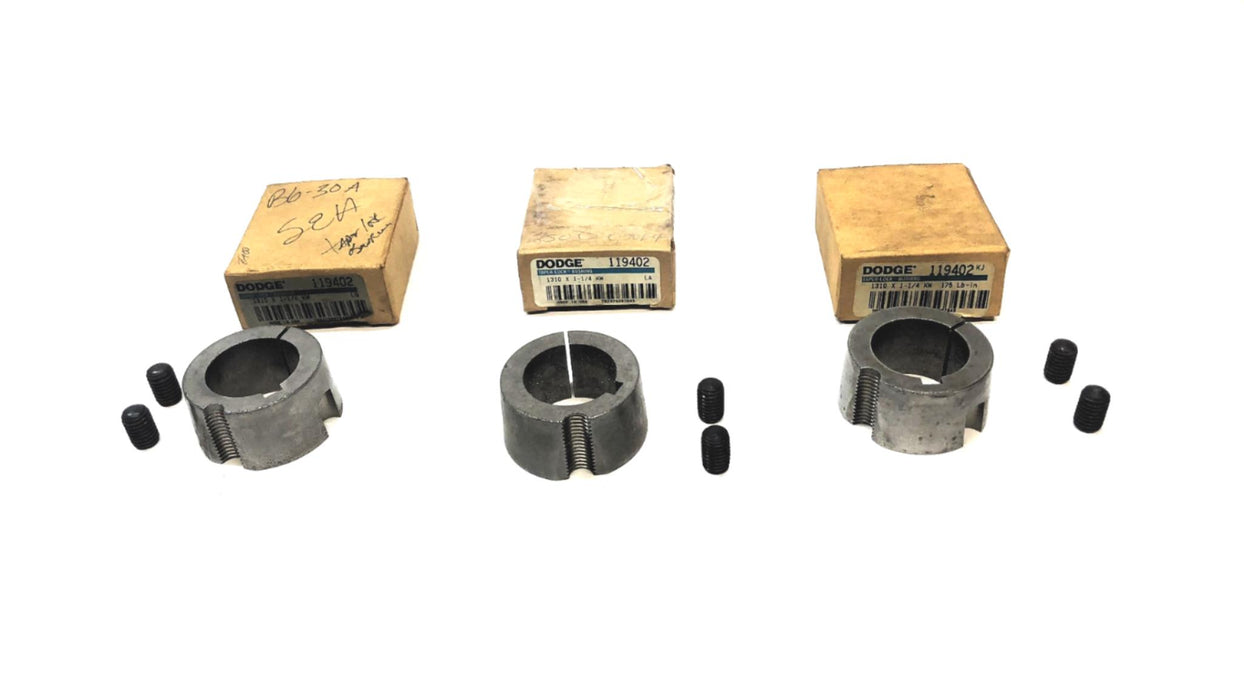 Dodge Taper Lock Bushing 1310 X 1-1/4 KW (119402) [Lot of 3] NOS