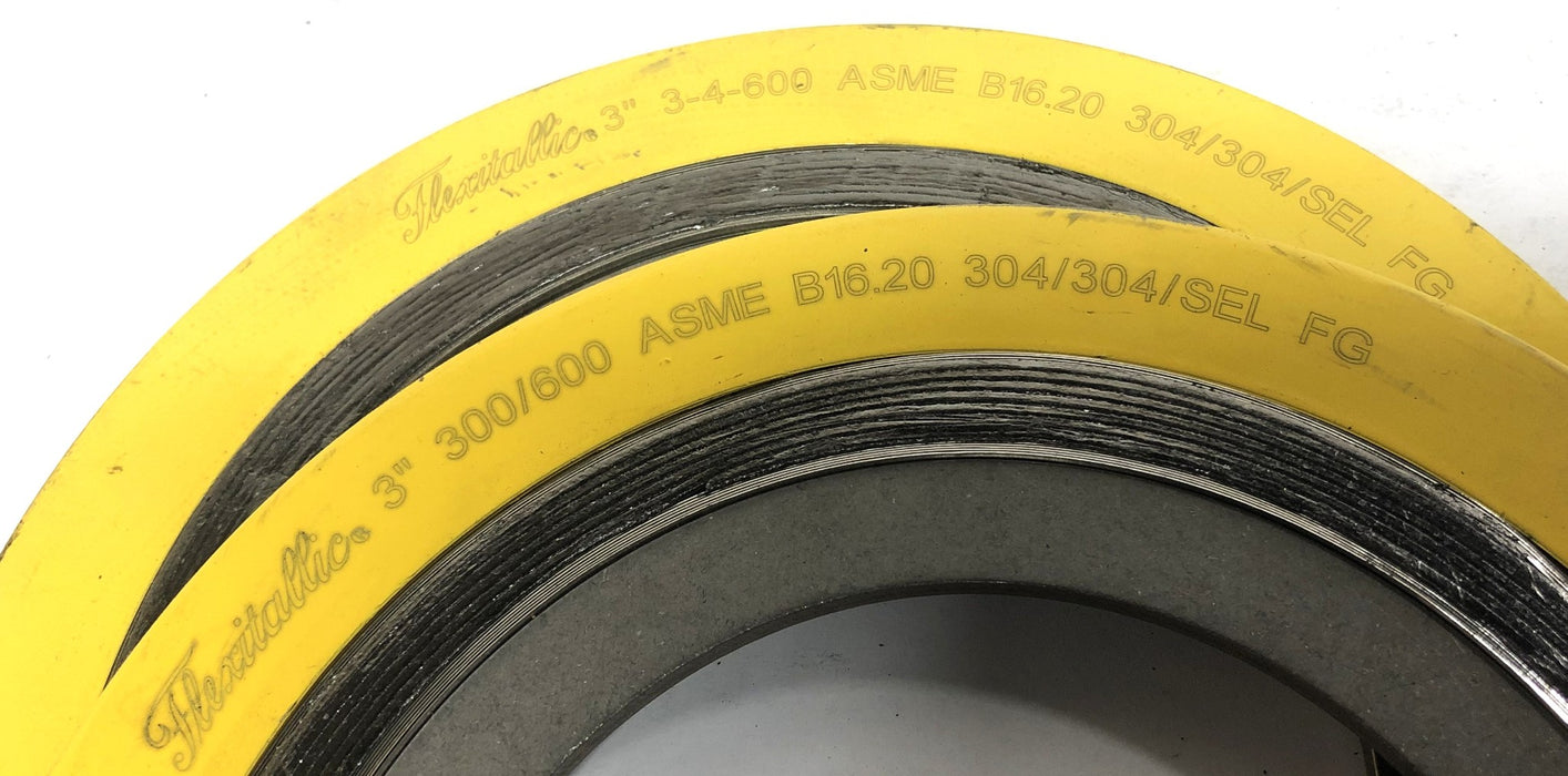 Flexitallic 3 Inch B16.20 Gasket 304/304/SEL FG [Lot of 5] NOS