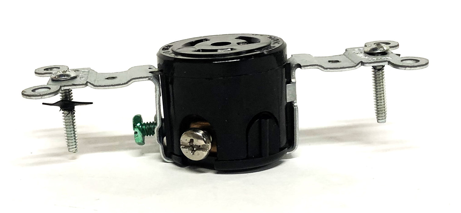 Leviton 15A 277V Black Locking Receptacle 4760 [Lot of 2] NOS