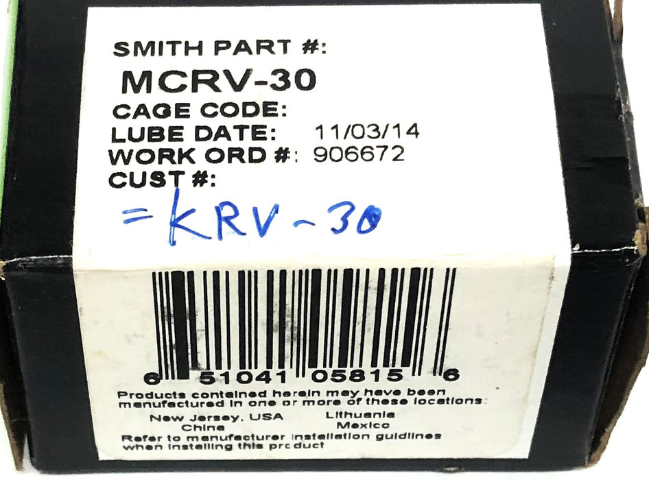 ABC Smith Bearing Needle Bearing MCRV-30 NOS