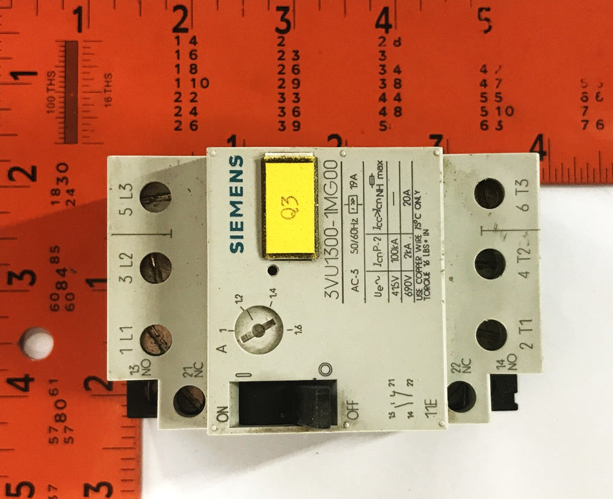 Siemens Motor Starter 3VU1300-0MG00 USED