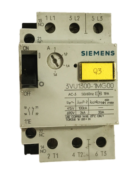 Siemens Motor Starter 3VU1300-0MG00 USED