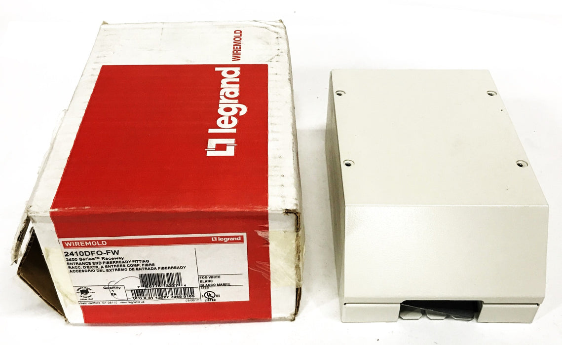 Legrand Fiber-Ready Divided Entrance End Fog White 2410DFO-FW NOS