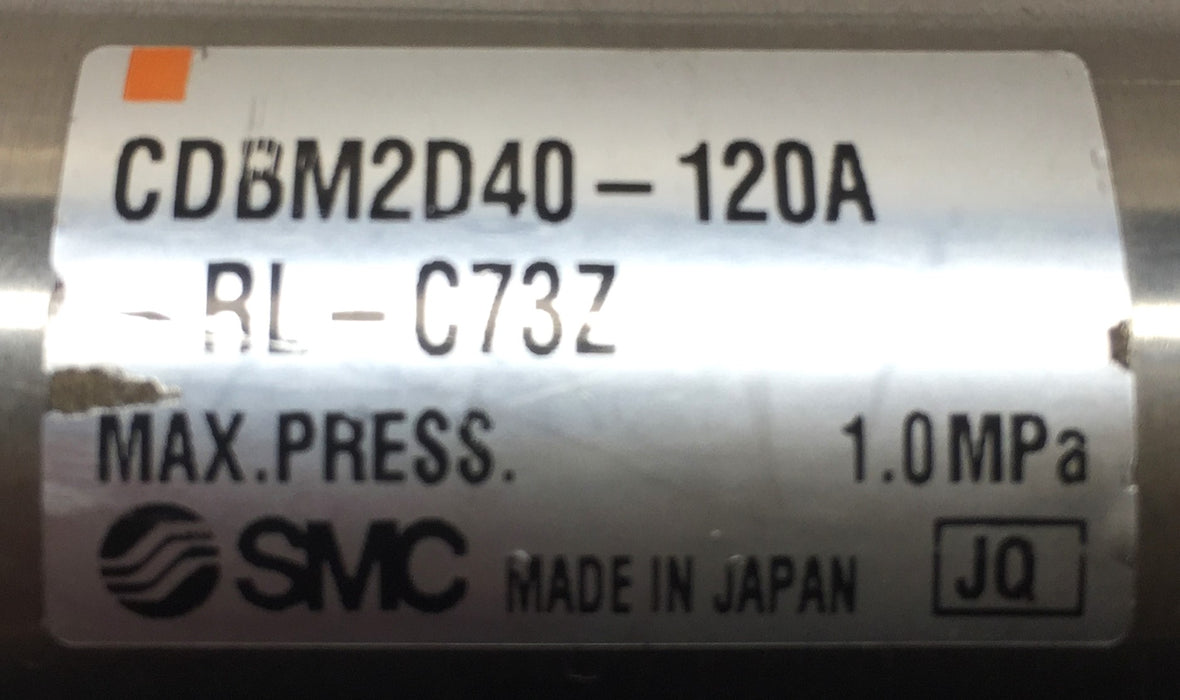 SMC Pneumatic Cylinder CDBM2D40-120A-RL-C73Z USED