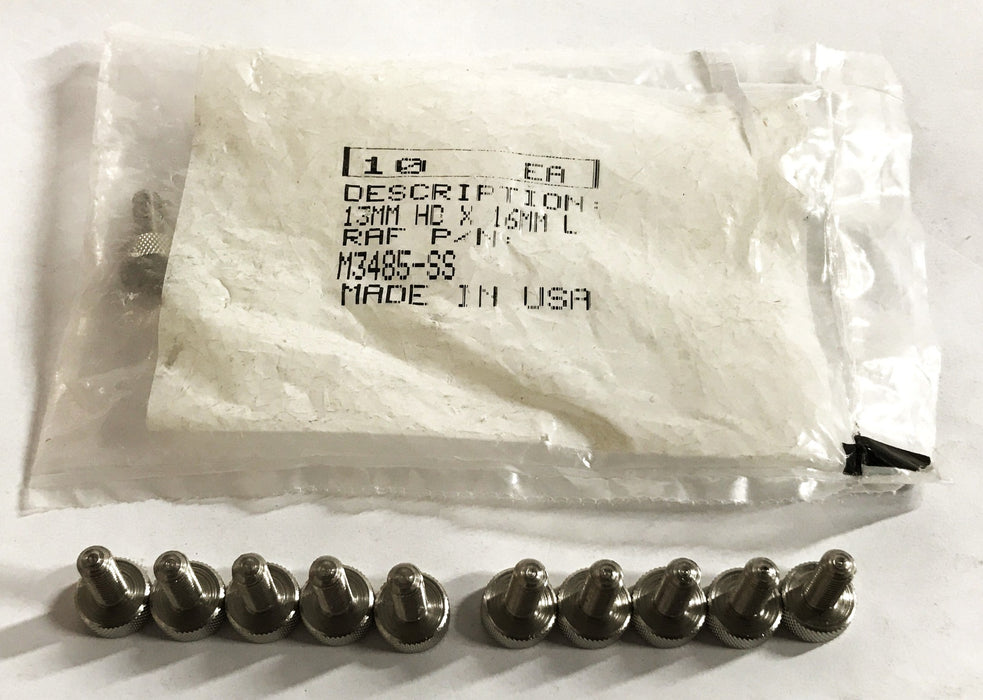 RAF M6X1 Thumb Screw Knob M3485-SS [Lot of 10] NOS