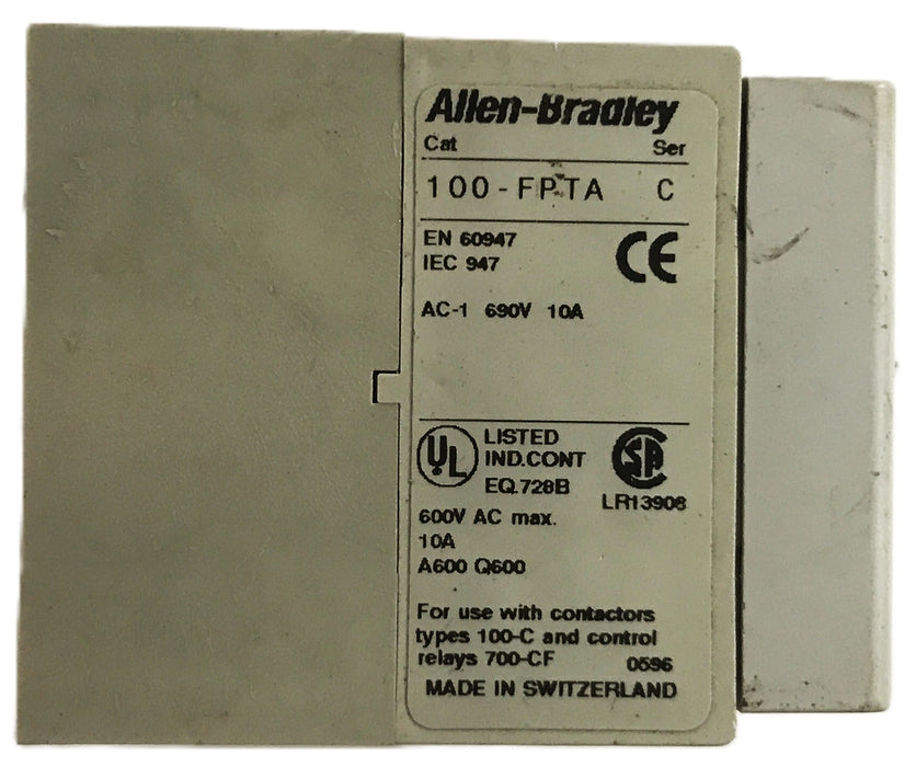 Allen-Bradley Auxiliary Timer Contact FPTA30 USED