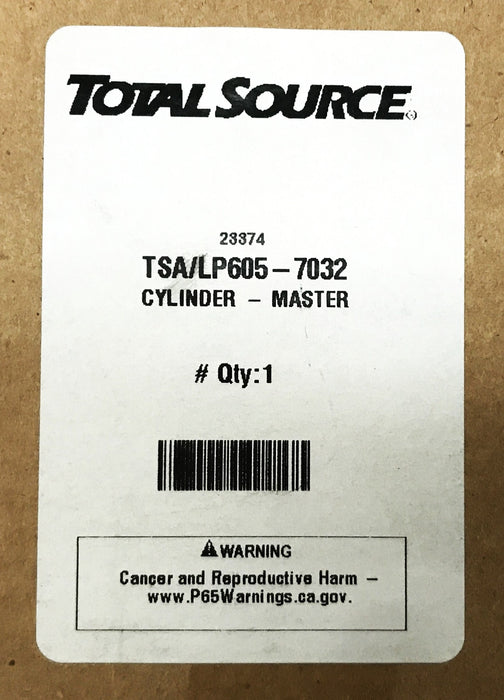 Total Source Forklift Master Cylinder LP605-7032 NOS