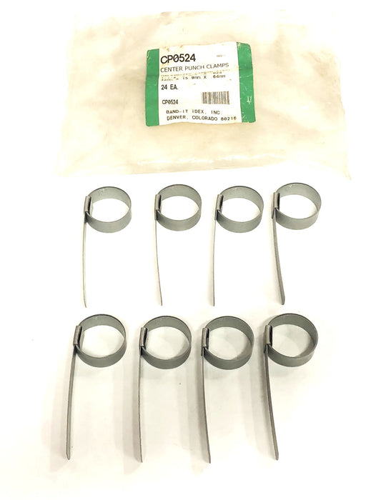 Band-It 1-1/4X5/8X.025 Inch Center Punch Clamp CP0524 [Lot of 8] NOS