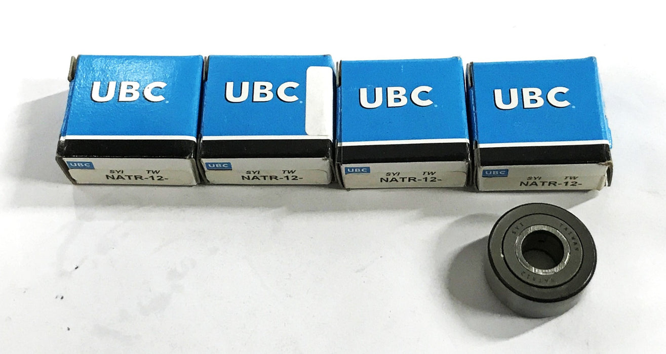 UBC Sealed Yoke Roller Ball Bearing NATR-12 [Lot of 4] NOS