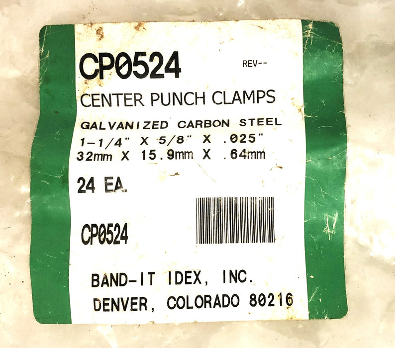 Band-It 1-1/4X5/8X.025 Inch Center Punch Clamp CP0524 [Lot of 8] NOS