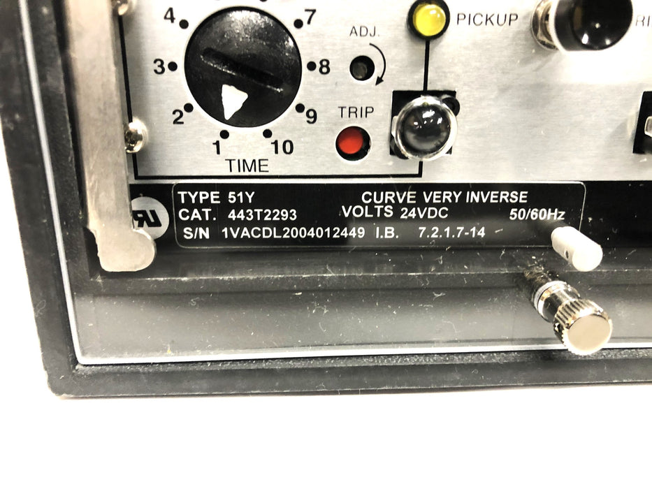 ABB Inc Circuit Shield Type 51Y 24VDC 50/60Hz Overcurrent Relay 443T2293 NOS
