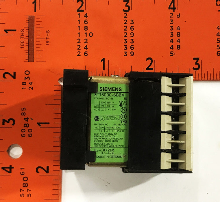 Siemens Auxiliary Contactor 3TJ5000-6BB4 USED