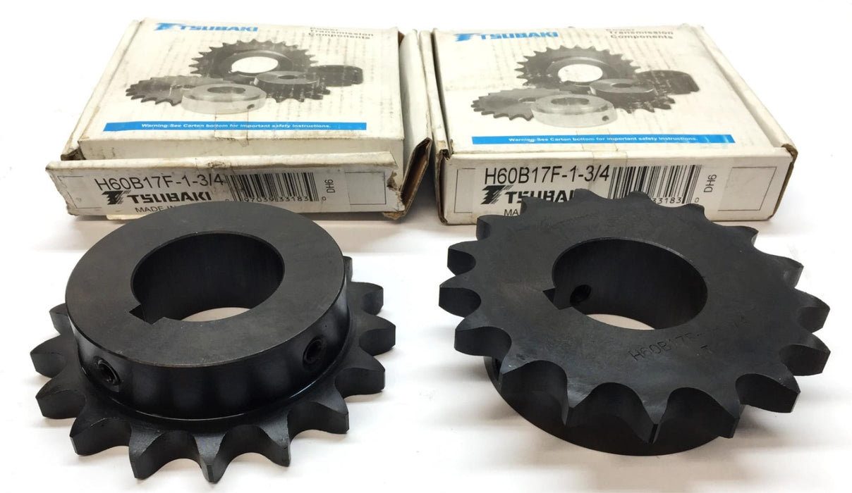 Tsubaki Roller Sprocket H60B17F-1-3/4 [Lot of 2] NOS