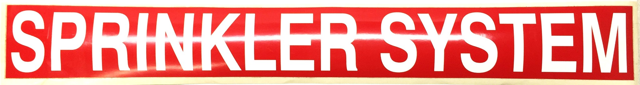 FMW 21" x 2-1/2" Adhesive Back 'SPRINKLER SYSTEM' Label Pack (5pcs) MLSP5 NOS