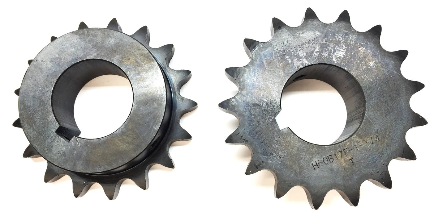 Tsubaki Roller Sprocket H60B17F-1-3/4 [Lot of 2] NOS
