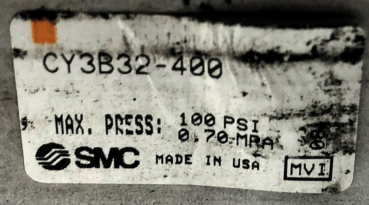 SMC Rodless Magnetic Pneumatic Cylinder CY3B32-400 NOS