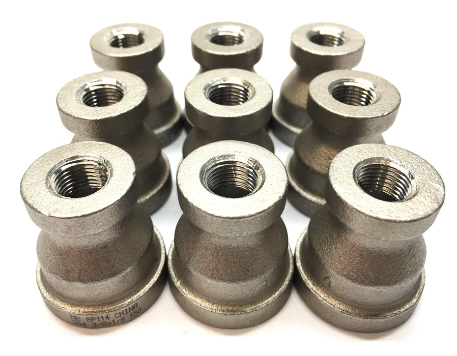 MB 3/8" x 1/8" SS 304 Reducing Coupler SP114 [Lot of 9] NOS