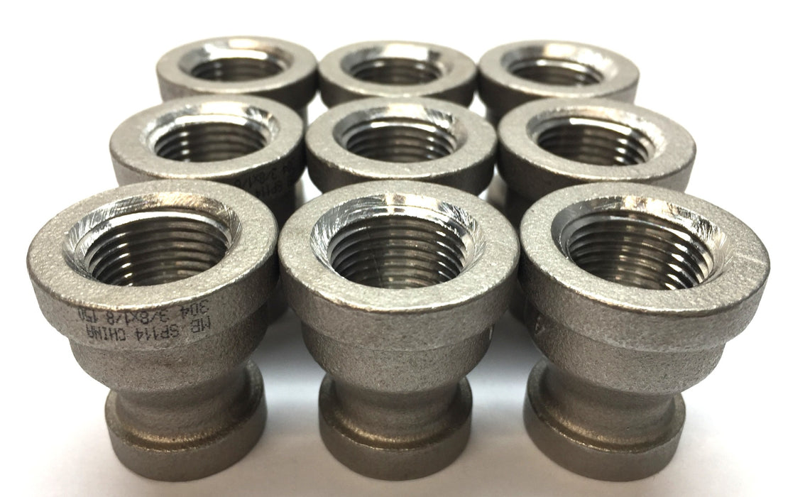 MB 3/8" x 1/8" SS 304 Reducing Coupler SP114 [Lot of 9] NOS