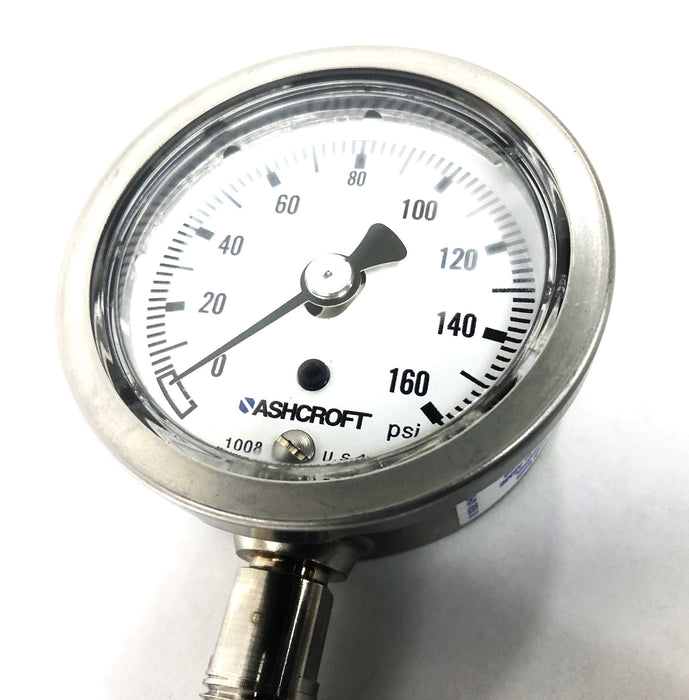 Ashcroft 63mm 316Tube/SKT Industrial Duralife Gauge 63-1008-S-02L-160# NOS