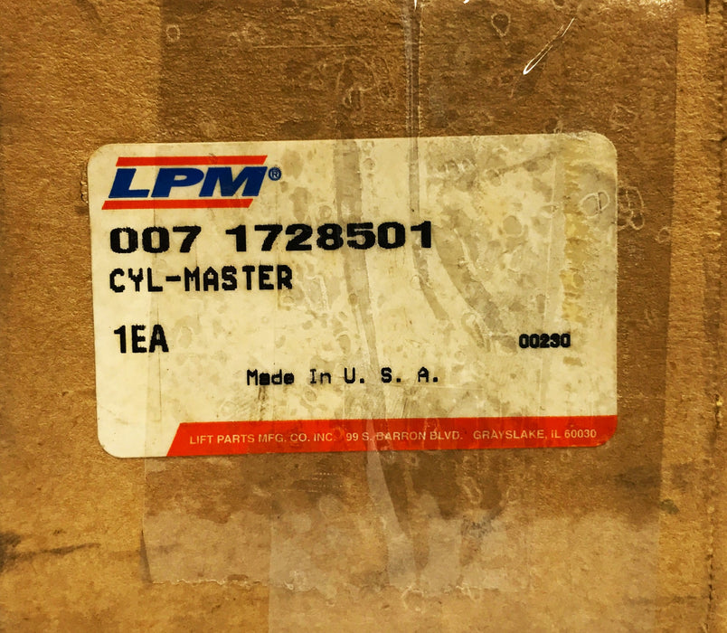 LPM Forklift Master Cylinder 1728501 NOS
