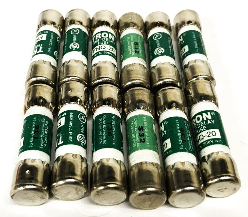 Cooper Bussmann FNQ-20 Tron Fuse FNQ20 [Lot of 12] NOS