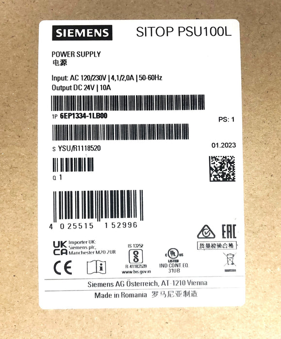 Siemens SITOP Power Supply 6EP1334-1LB00 NOS