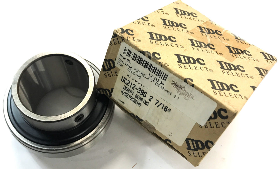 IDC Set Screw Insert Bearing UC212-39G NOS