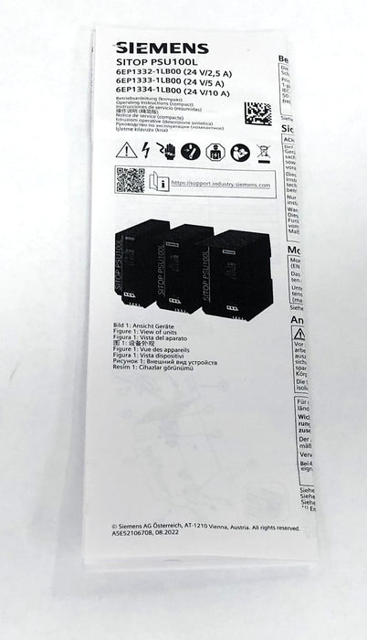 Siemens SITOP Power Supply 6EP1334-1LB00 NOS
