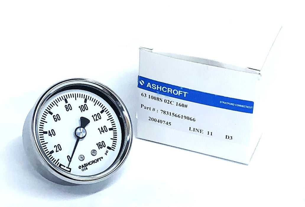 Ashcroft Pressure Gauge 63-1008S-02C-160# NOS