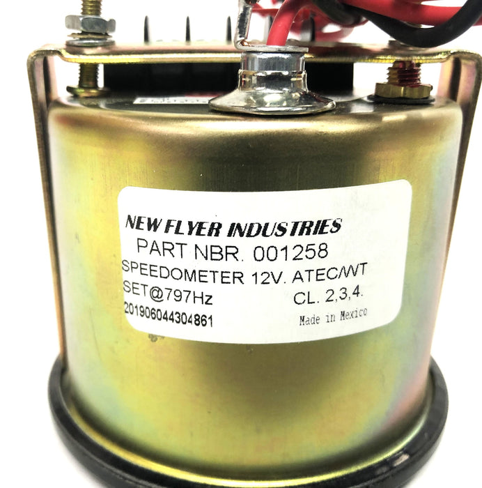 New Flyer 12V ATEC/WT 797Hz Speedometer 001258 NOS