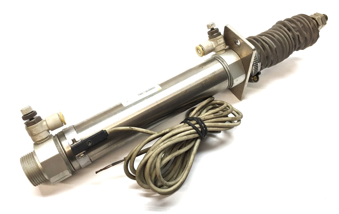 SMC Pneumatic Cylinder W/ Nylon Boot CDM2F32-125J USED