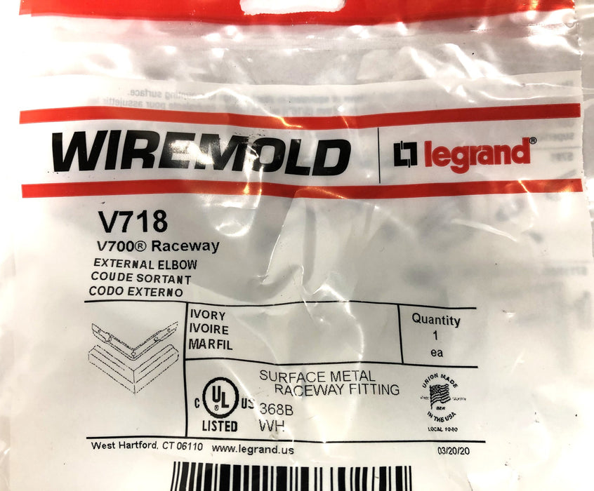 Legrand Wiremold V700 Raceway External Elbow V718 [Lot of 15] NOS