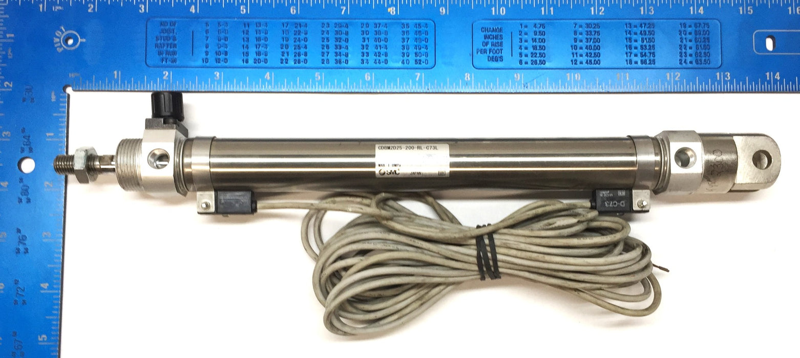 SMC Pneumatic Cylinder CDBM2D25-200-RL-C73L NOS