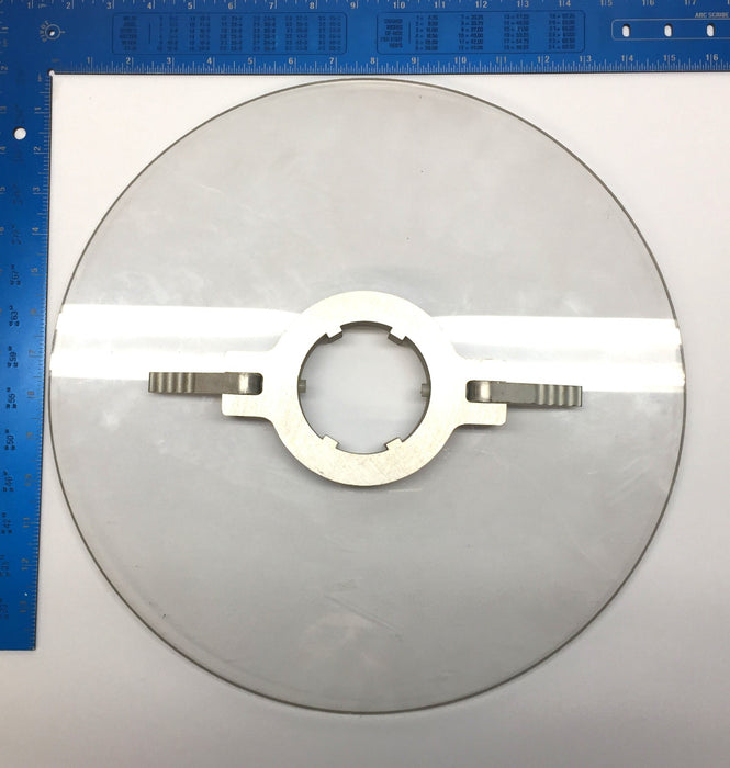 Unbranded 15"Dia x 1/4"Thk Round Clear Plastic Cover Lid w/3" Pressure Lock NOS