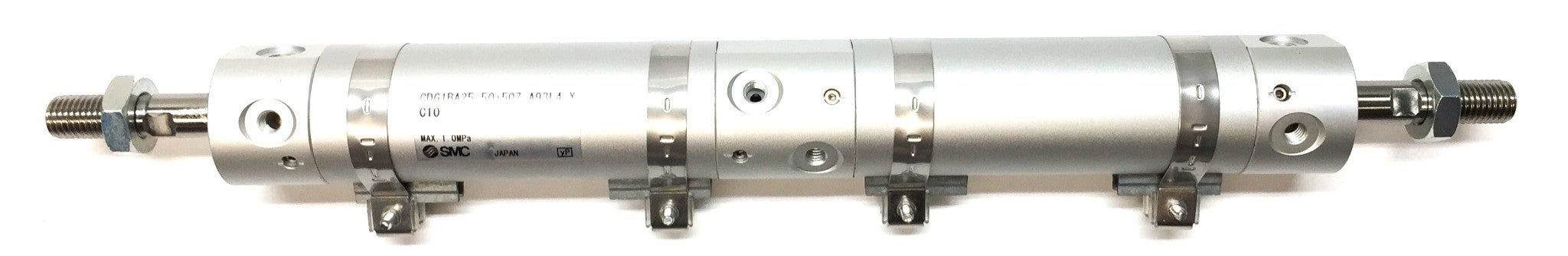 SMC Round Pneumatic Cylinder CDG1BA25-50+50Z-A93L4-XC10 NOS
