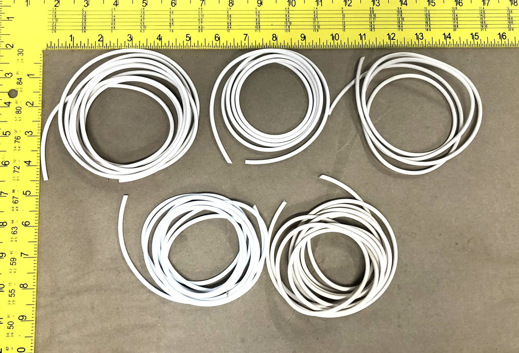 Unbranded Assorted Length White Buna/Silicone O-Ring Rope 139 [Lot of 5] NOS
