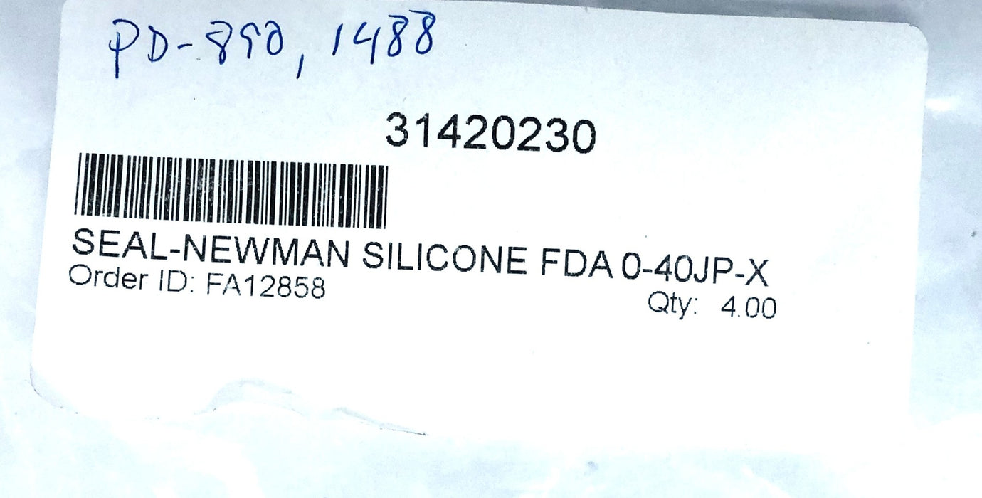 Newman Silicone Seal 0-40JP-X [Lot of 4] NOS