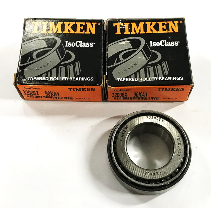 Timken Tapered Roller Bearing Cone and Cup 32006X-90KA1 [Lot of 2] NOS