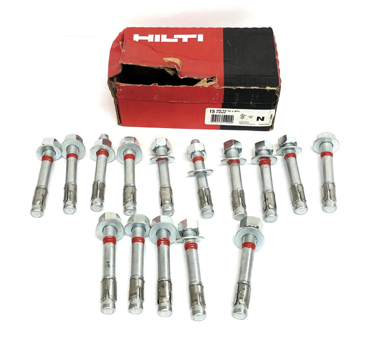 Hilti Box Of 15 5/8x4-3/4 Inch Expansion Stud Anchor KB-TZ (387516) NOS