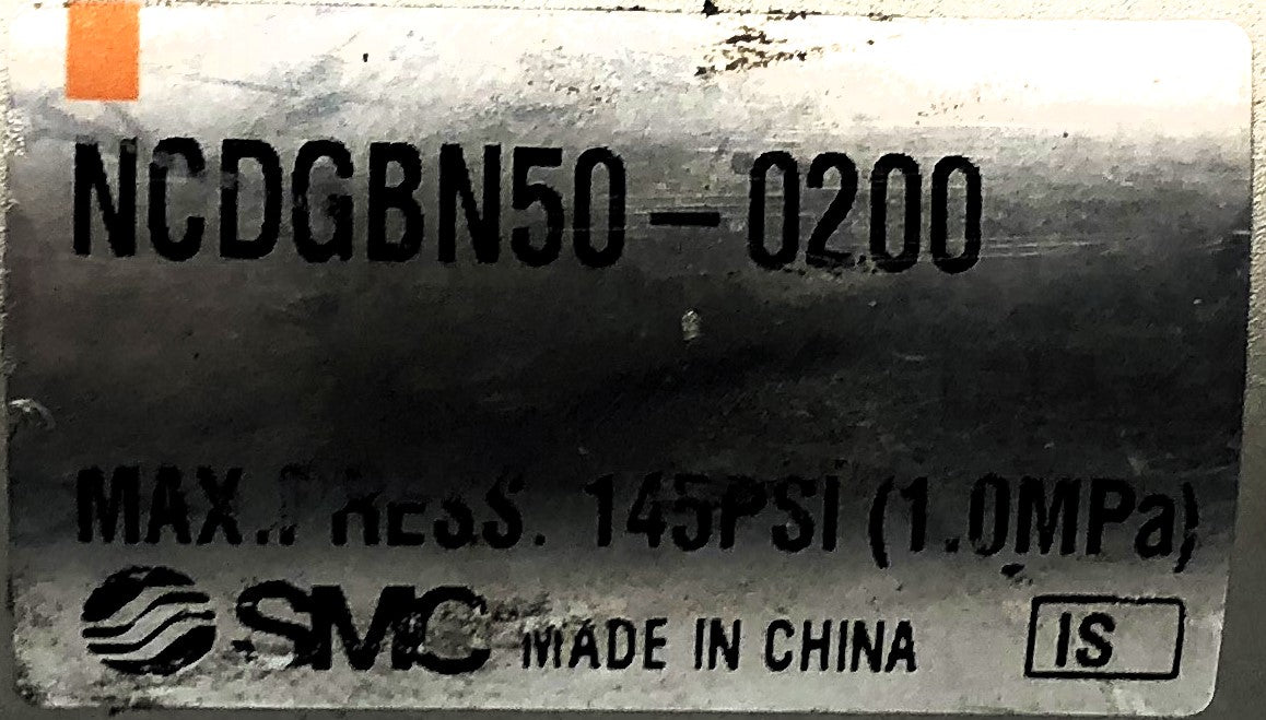 SMC Pneumatic Cylinder NCDGBN50-0200 USED