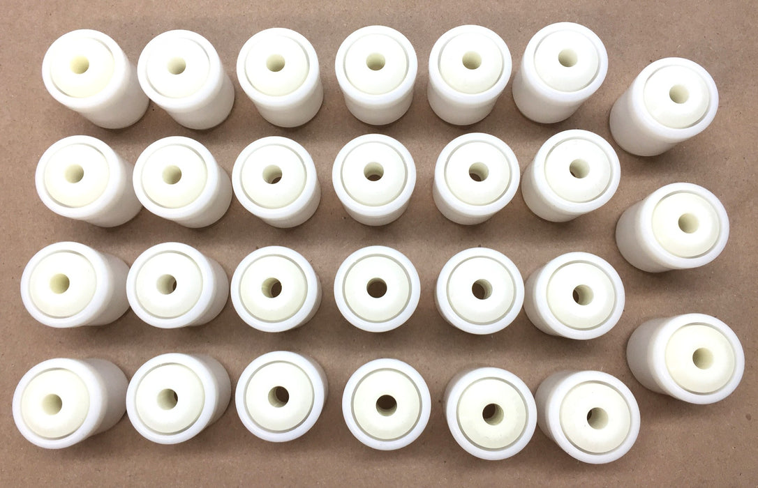 Interroll 1-1/2" x 1" x 1/4" Bore Plastic White Roller [Lot of 27] NOS