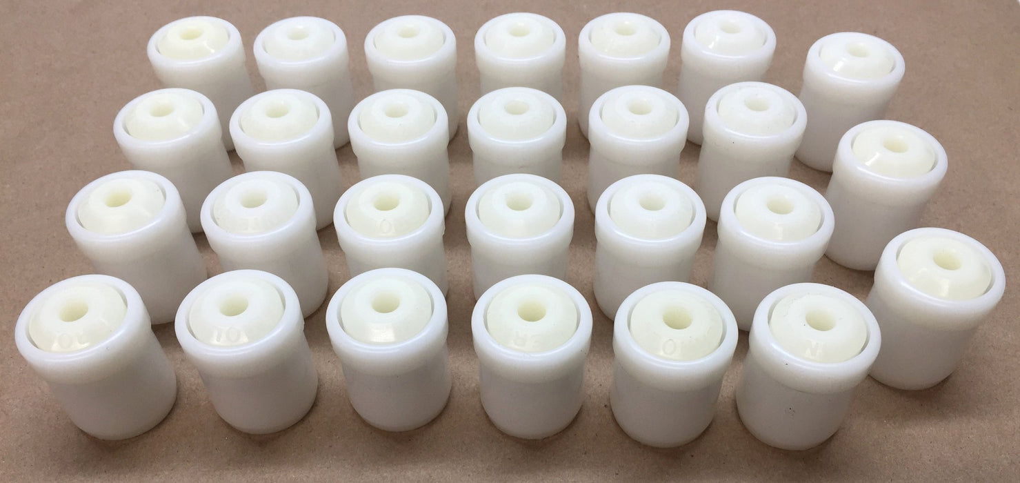 Interroll 1-1/2" x 1" x 1/4" Bore Plastic White Roller [Lot of 27] NOS